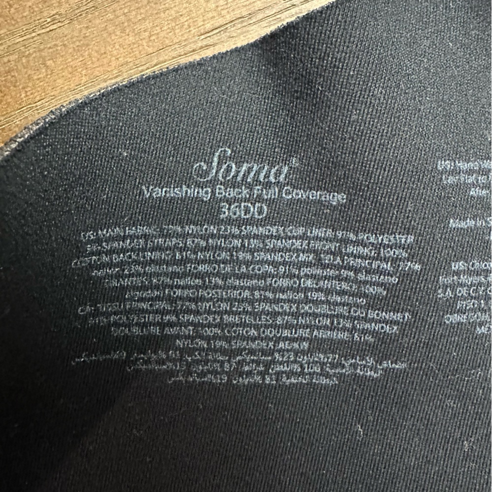 Soma Black Women's Bra - Picture 4 of 6